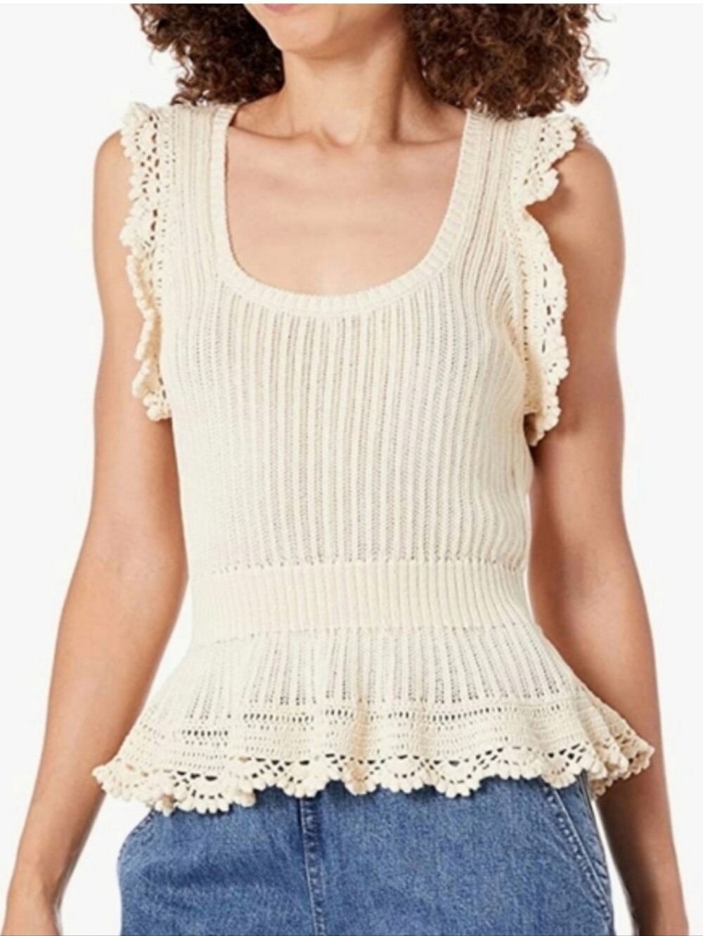 PAIGE Ammeline Top in Ecru
